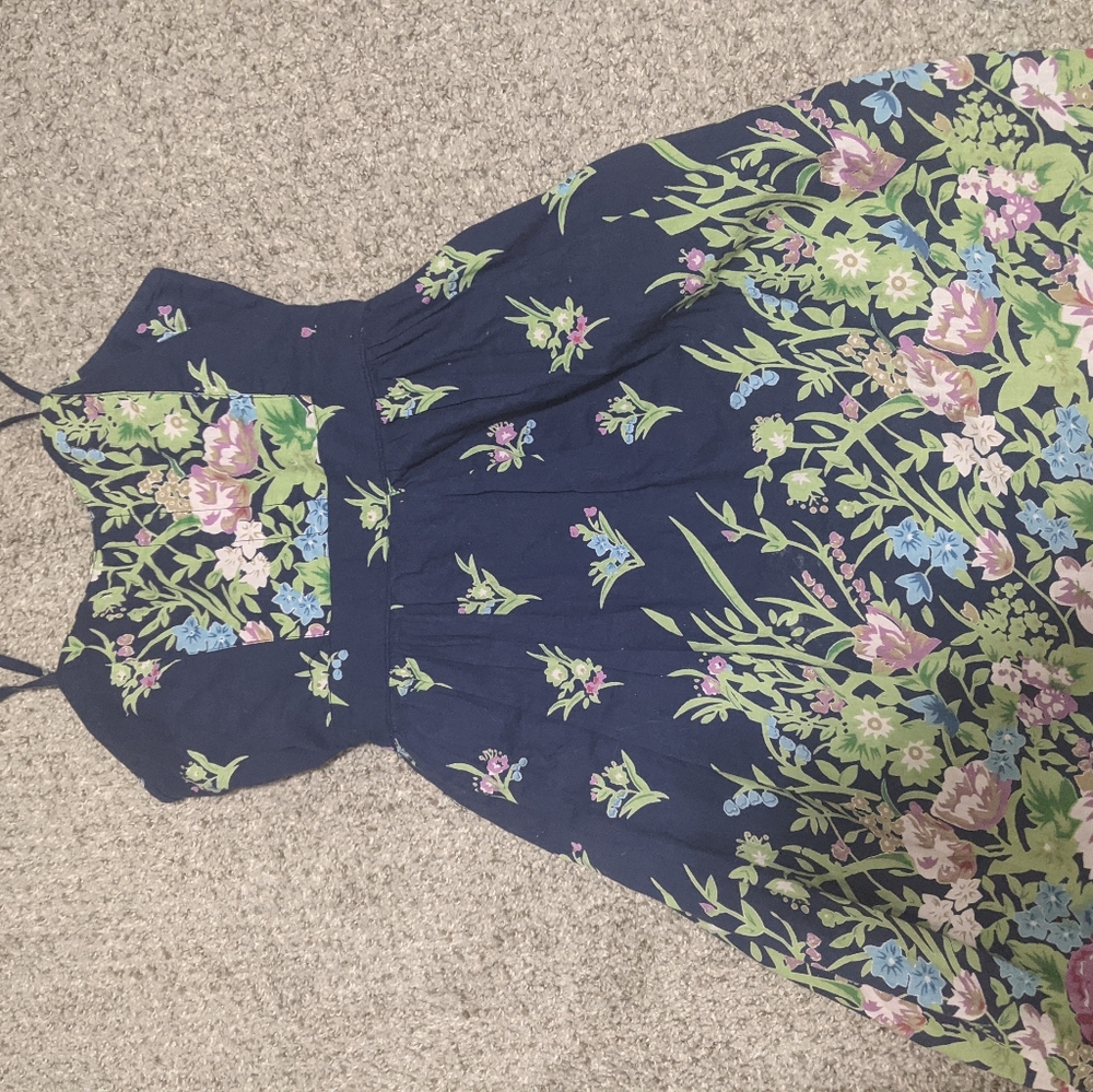 Angie Short Dress Floral Size Large Cotton